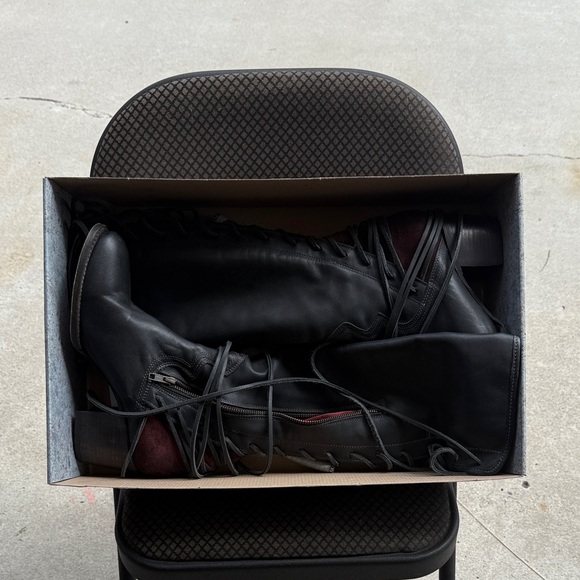 Freebird by Steven Black and Red Lace-Up Boots - Picture 1 of 3